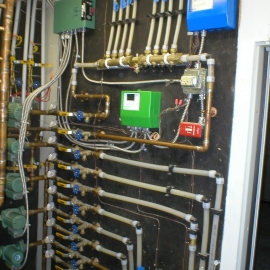 Radiant floor heat control and pump system
